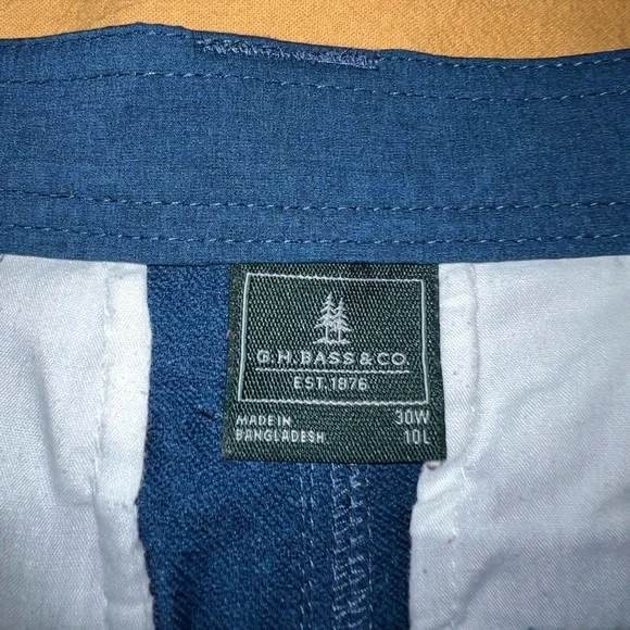 GH Bass Co Shorts Adult 30x10 Blue Casual Outdoor Mens - Picture 3 of 4